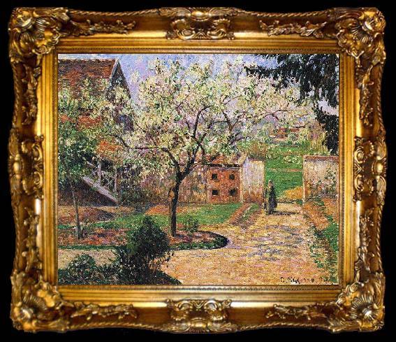 framed  Camille Pissarro Flowering Plum Tree, Eragny, ta009-2